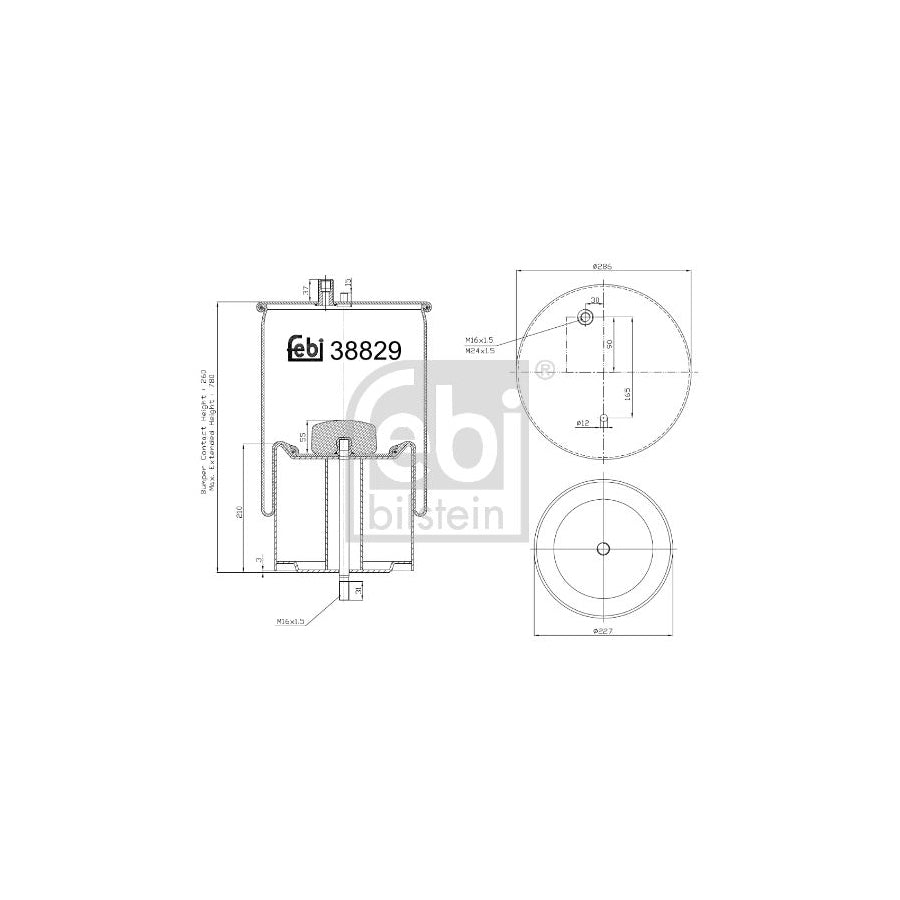 Febi Bilstein 38829 Boot, Air Suspension
