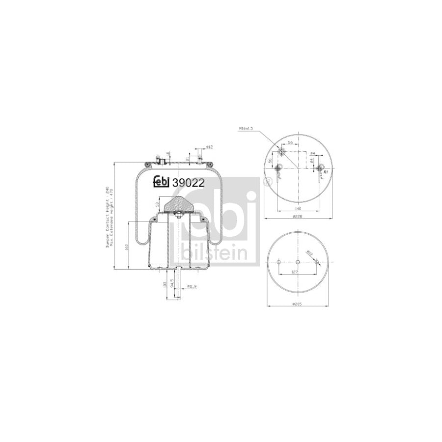 Febi Bilstein 39022 Boot, Air Suspension