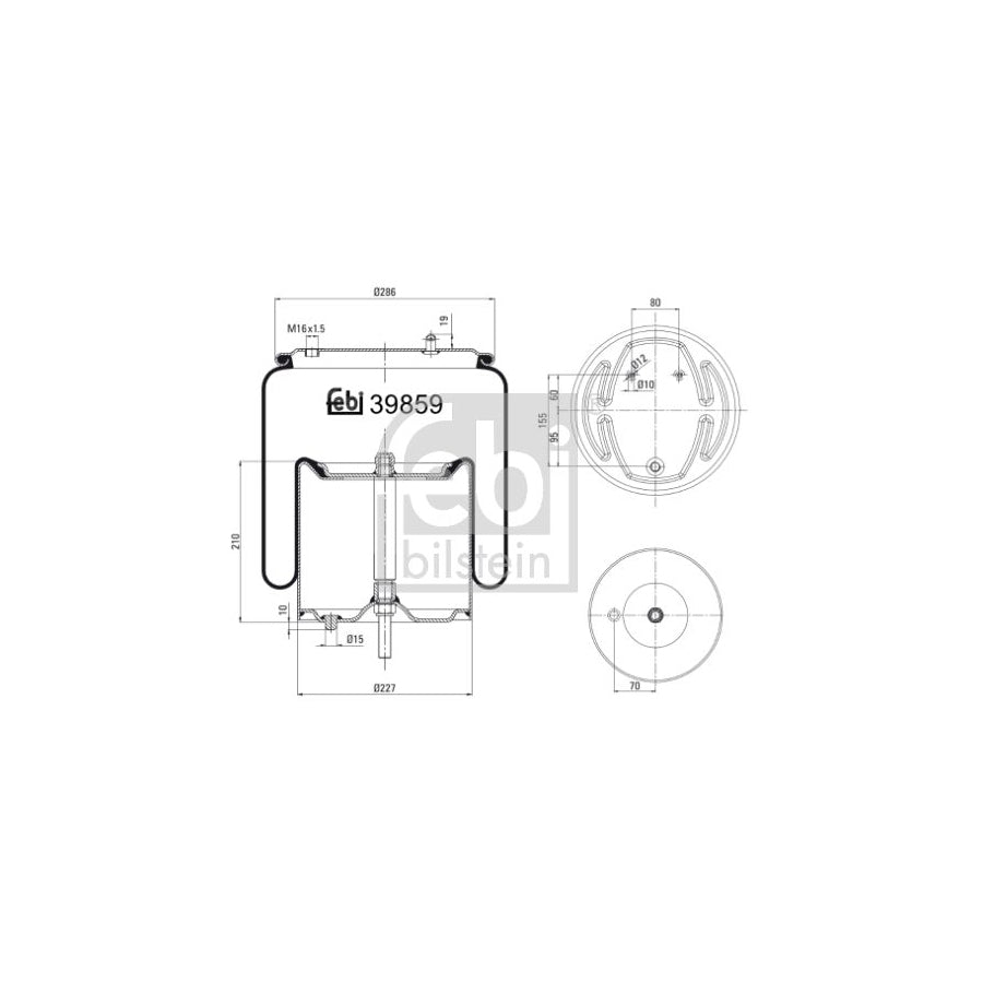 Febi Bilstein 39859 Boot, Air Suspension