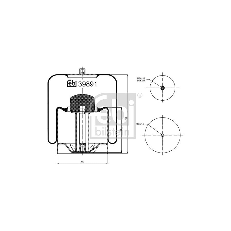 Febi Bilstein 39891 Boot, Air Suspension