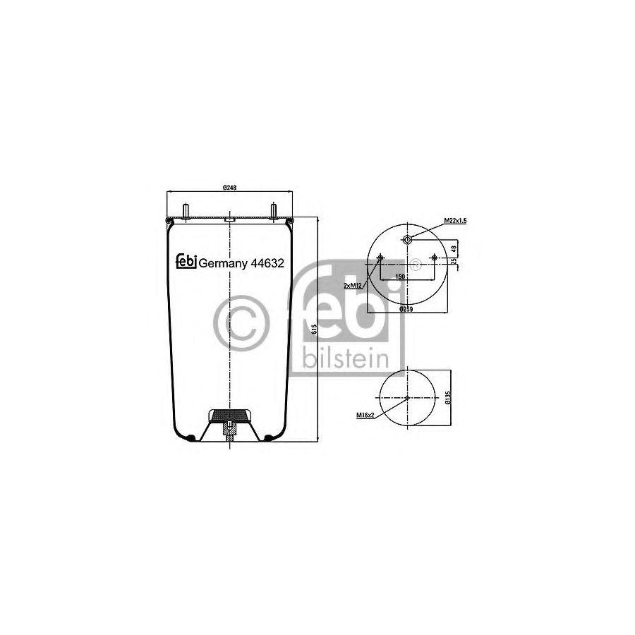 Febi Bilstein 44632 Boot, Air Suspension