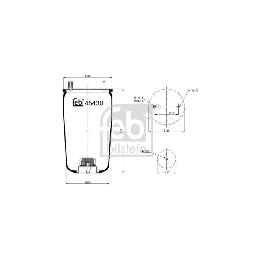 Febi Bilstein 45430 Boot, Air Suspension