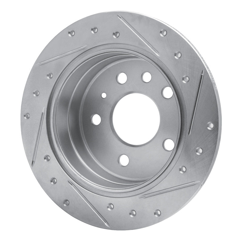 R1 Concepts R1 94-96 Saab 900 Rear Left Drilled & Slotted Silver Brake Rotor