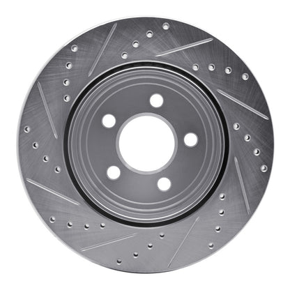 R1 Concepts R1 05-23 Chrysler 300 Rear Right Drilled & Slotted Silver Brake Rotor