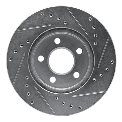 R1 Concepts R1 86-90 Chrysler Town & Country Front Left Drilled & Slotted Silver Brake Rotor
