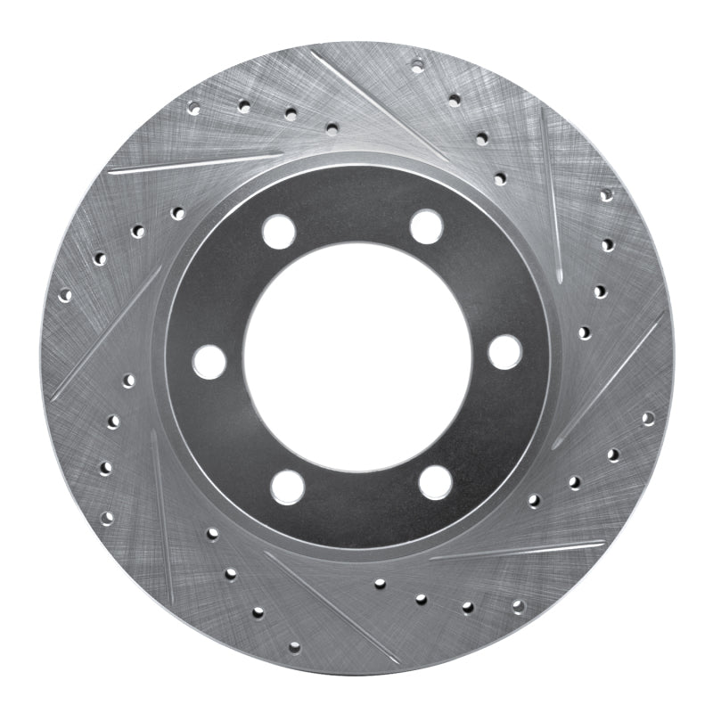 R1 Concepts R1 95-04 Toyota 4Runner Front Right Drilled & Slotted Silver Brake Rotor