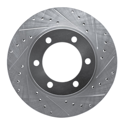 R1 Concepts R1 95-04 Toyota 4Runner Front Right Drilled & Slotted Silver Brake Rotor