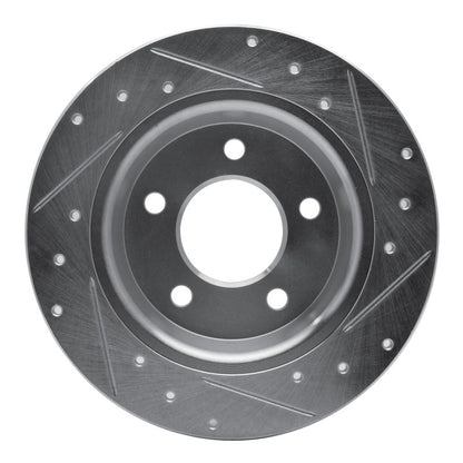 R1 Concepts R1 04-13 Mazda 3 Rear Left Drilled & Slotted Silver Brake Rotor
