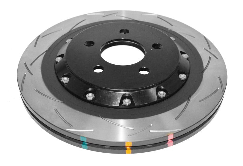 DBA 15+ Ford Mustang 2.3L/5.0L Rear Slotted 5000 Series 2 Piece Rotor w/ Black Hat