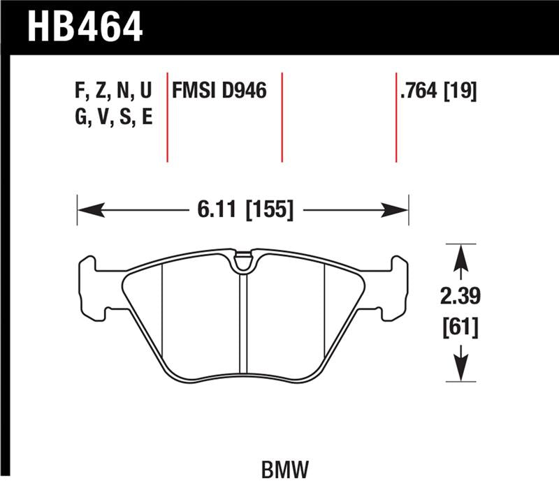 Hawk Performance Hawk 01-06 BMW 330Ci / 01-05 330i/330Xi / 01-06 M3 DTC-60 Race Front Brake Pads