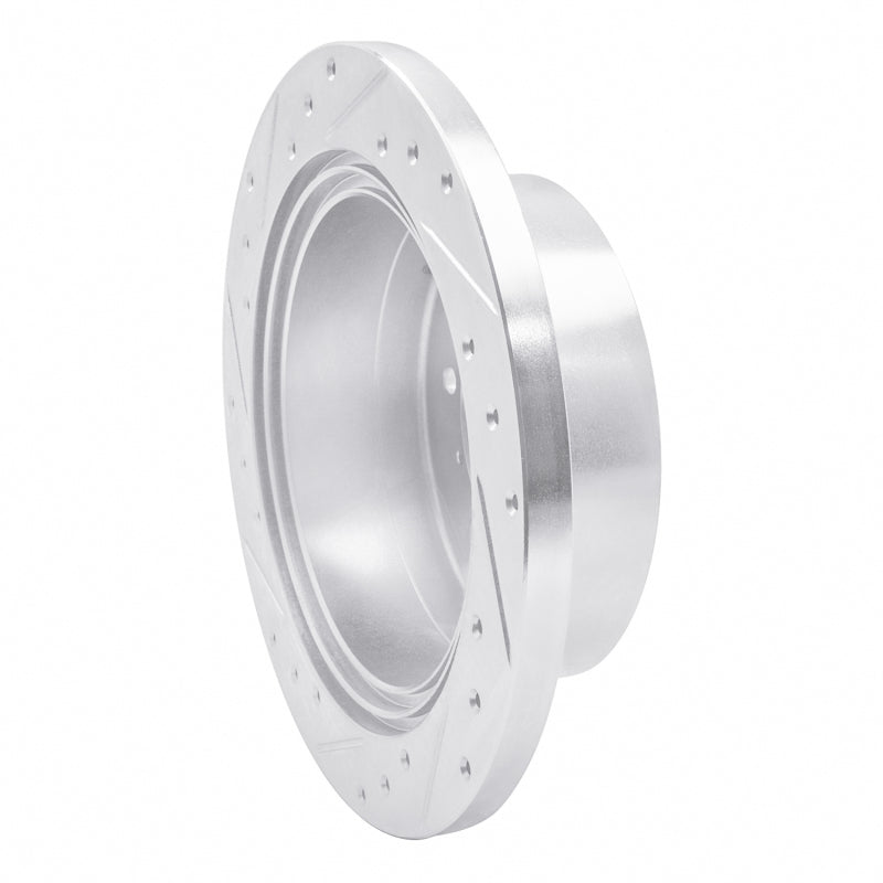 R1 Concepts R1 90-04 Mitsubishi Montero Rear Right Drilled & Slotted Silver Brake Rotor
