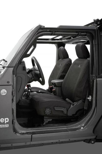 Bestop 18-26 Jeep Wrangler JL 2-Door Front Seat Covers (Black Diamond)