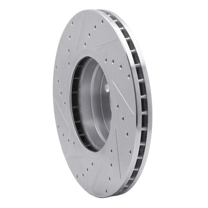 R1 Concepts R1 03-05 Land Rover Range Rover Front Right Drilled & Slotted Silver Brake Rotor