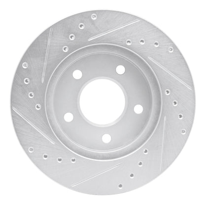 R1 Concepts R1 01-07 Buick Rendezvous Front Right Drilled & Slotted Silver Brake Rotor