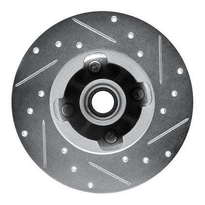 R1 Concepts R1 1978-1987 Chevrolet CHEVETTE Front Left Drilled & Slotted Silver Brake Rotor