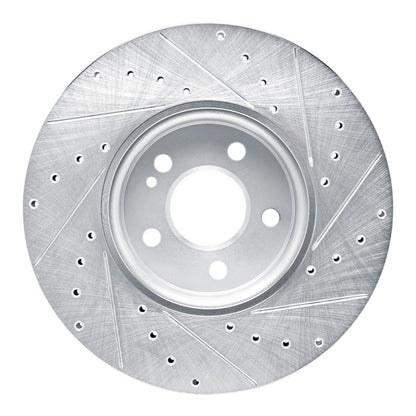 R1 Concepts R1 19-26 Mercedes-Benz A220 Front Left Drilled & Slotted Silver Brake Rotor