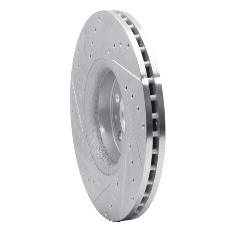 R1 Concepts R1 03-09 Volvo XC90 Front Right Drilled & Slotted Silver Brake Rotor