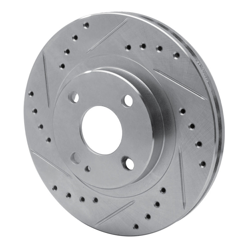 R1 Concepts R1 99-03 Mazda Protege Front Left Drilled & Slotted Silver Brake Rotor