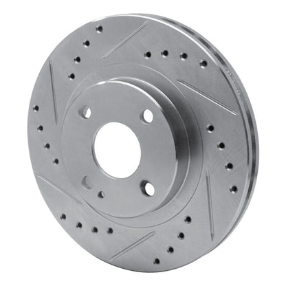 R1 Concepts R1 99-03 Mazda Protege Front Left Drilled & Slotted Silver Brake Rotor