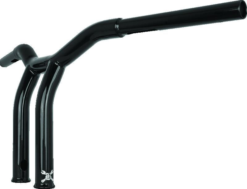 Burly Brand Dominator Raked Bar 10in - Gloss Black