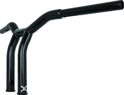 Burly Brand Dominator Raked Bar 10in - Gloss Black