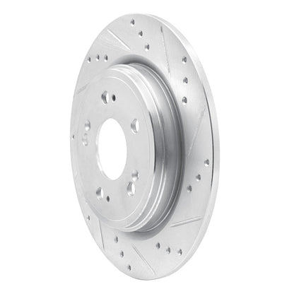 R1 Concepts R1 14-20 Acura RLX Rear Right Drilled & Slotted Silver Brake Rotor