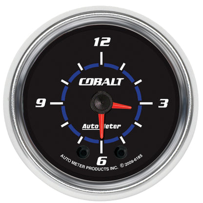 Autometer Cobalt 2-1/16in 12 Hour Analog Clock