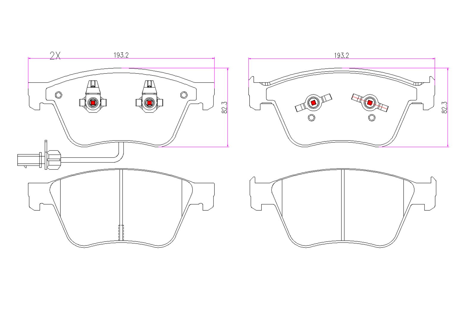 BOGAP A8210311 Brake Pad Set, Disc Brake