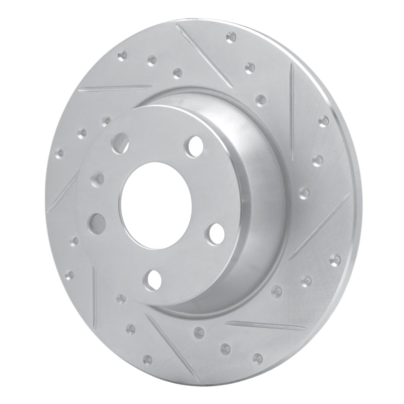 R1 Concepts R1 08-15 Audi TT Rear Right Drilled & Slotted Silver Brake Rotor