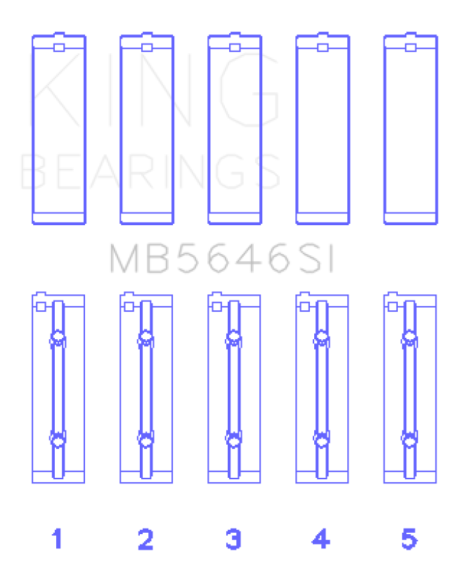 King Engine Bearings Toyota 1AZFE/2AZFE Main Bearing Set