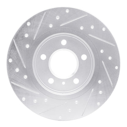 R1 Concepts R1 05-05 Buick TERRAZA Rear Right Drilled & Slotted Silver Brake Rotor
