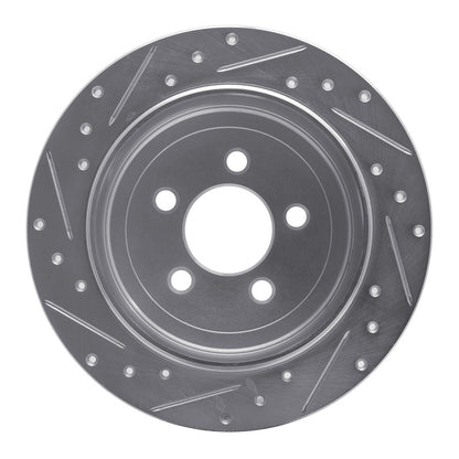 R1 Concepts R1 07-12 Dodge Nitro Rear Right Drilled & Slotted Silver Brake Rotor