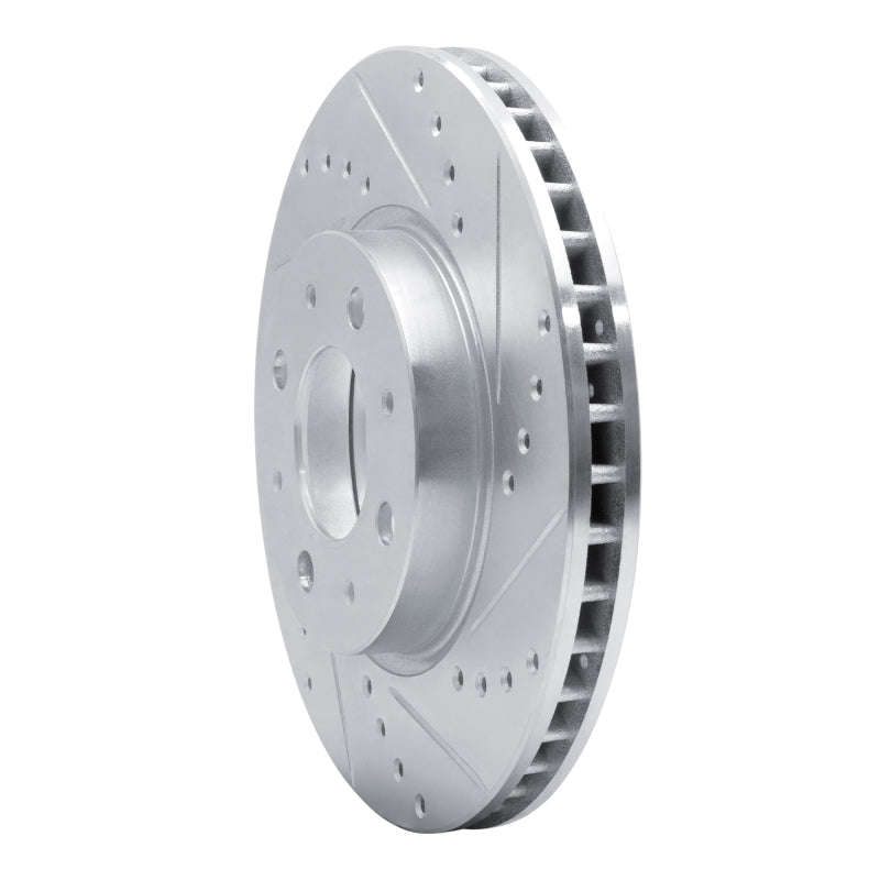 R1 Concepts R1 93-95 Volvo 850 Front Right Drilled & Slotted Silver Brake Rotor