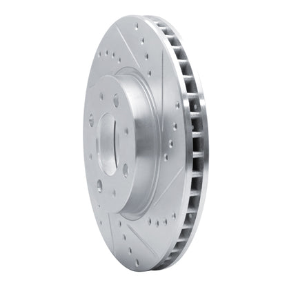 R1 Concepts R1 93-95 Volvo 850 Front Right Drilled & Slotted Silver Brake Rotor