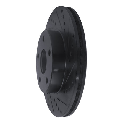 R1 Concepts R1 91-97 Toyota Previa Front Right Drilled & Slotted Black Brake Rotor