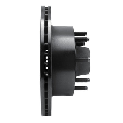 R1 Concepts R1 95-04 Ford E-350 Econoline Front Right Drilled & Slotted Black Brake Rotor
