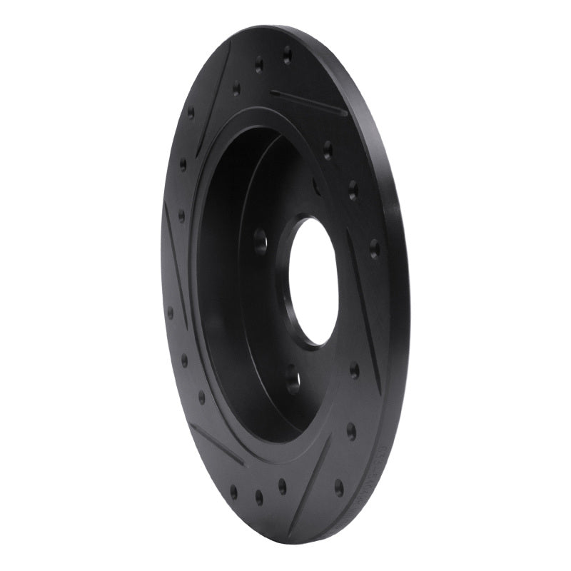 R1 Concepts R1 01-19 Ford Fiesta (USA/Canada) Rear Right Drilled & Slotted Black Brake Rotor