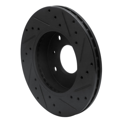R1 Concepts R1 89-13 Infiniti G20 Front Left Drilled & Slotted Black Brake Rotor