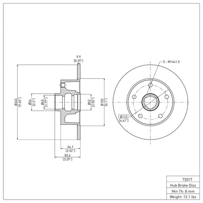 DFC 96-08 Audi A4 (Mexico) Rear Brake Rotor