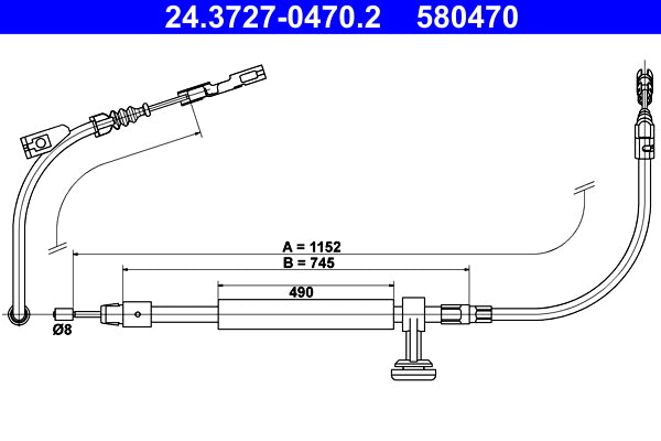 FEBI BILSTEIN FE17306 Parking Brake Cable Pull