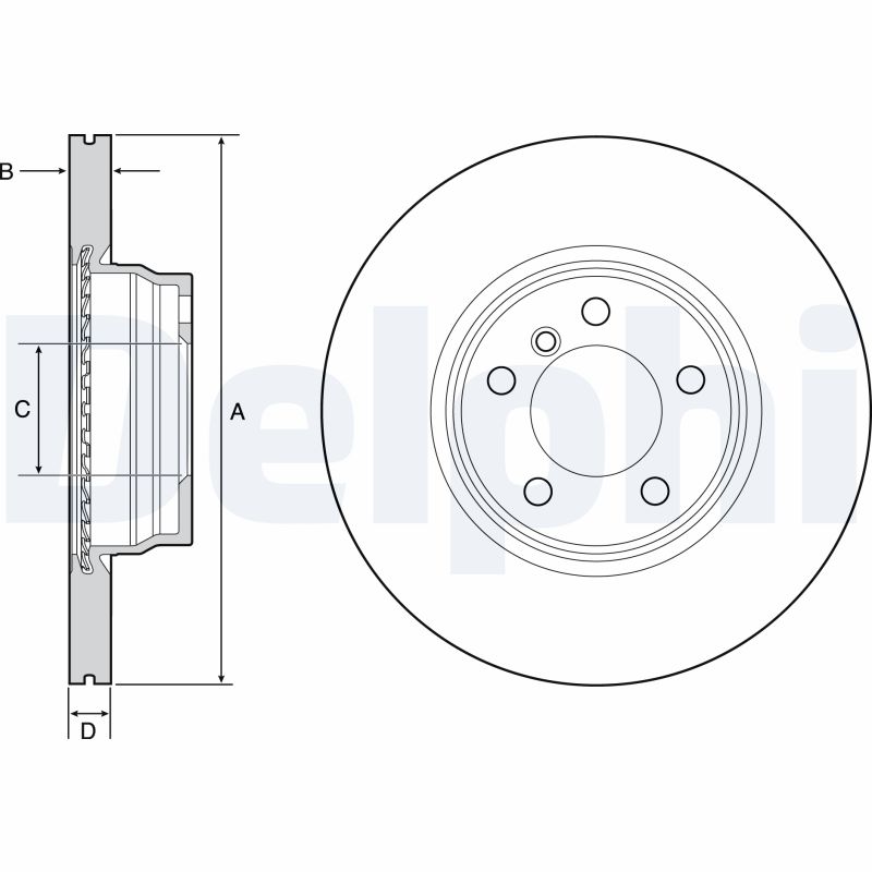 DELPHI BG4458C Brake Disc .