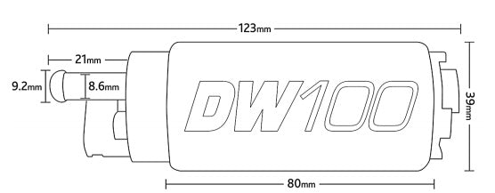 DEATSCHWERKS 9-101-0846 FUEL PUMP DW100 WITH INSTALLATION KIT CIVIC/INTEGRA UP TO 2000