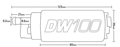 DEATSCHWERKS 9-101-0846 FUEL PUMP DW100 WITH INSTALLATION KIT CIVIC/INTEGRA UP TO 2000