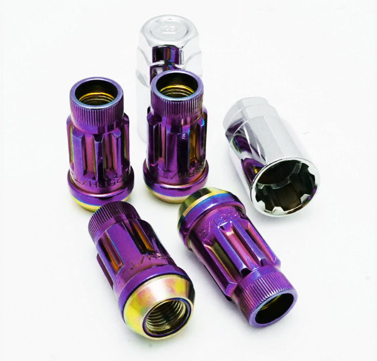 MUTEKI 34938RN LUG NUTS KIT SR45R LOCK SET 12X1.50 45MM BURNED TITANIUM