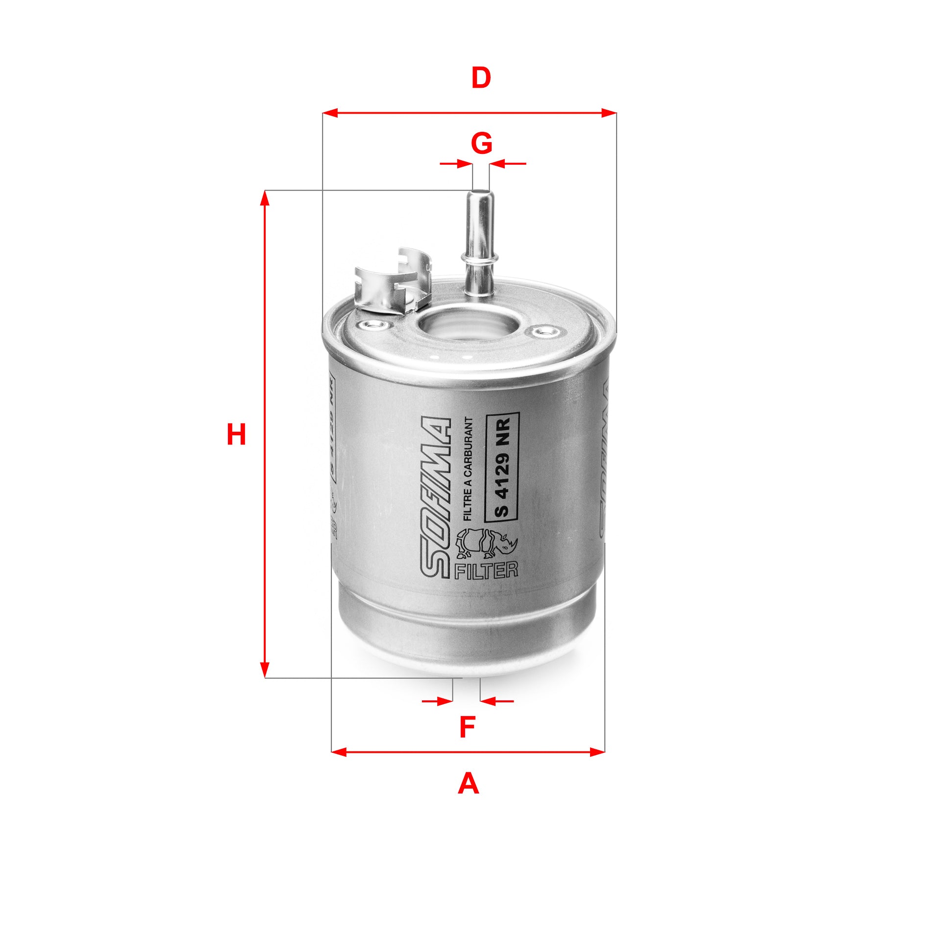 SOFIMA S4129NR Fuel Filter
