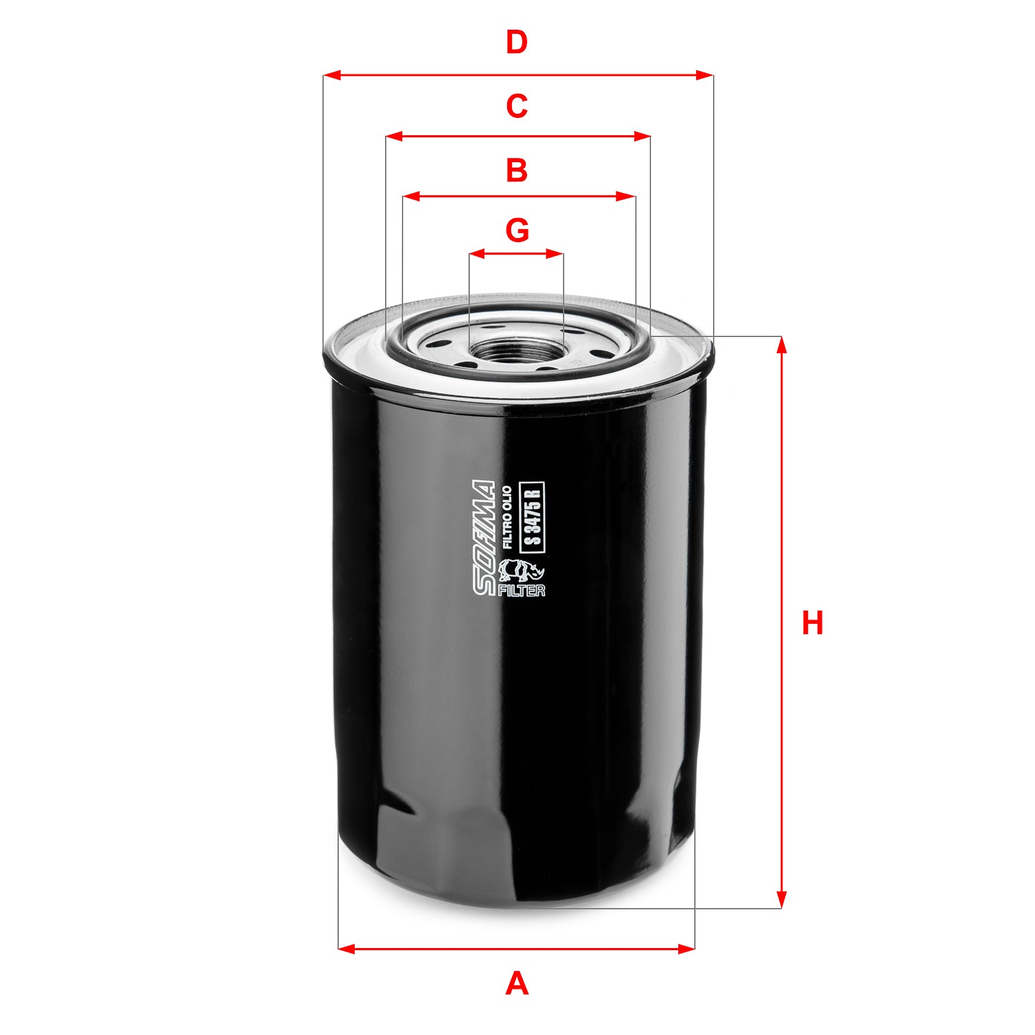 SOFIMA S3475R Oil Filter