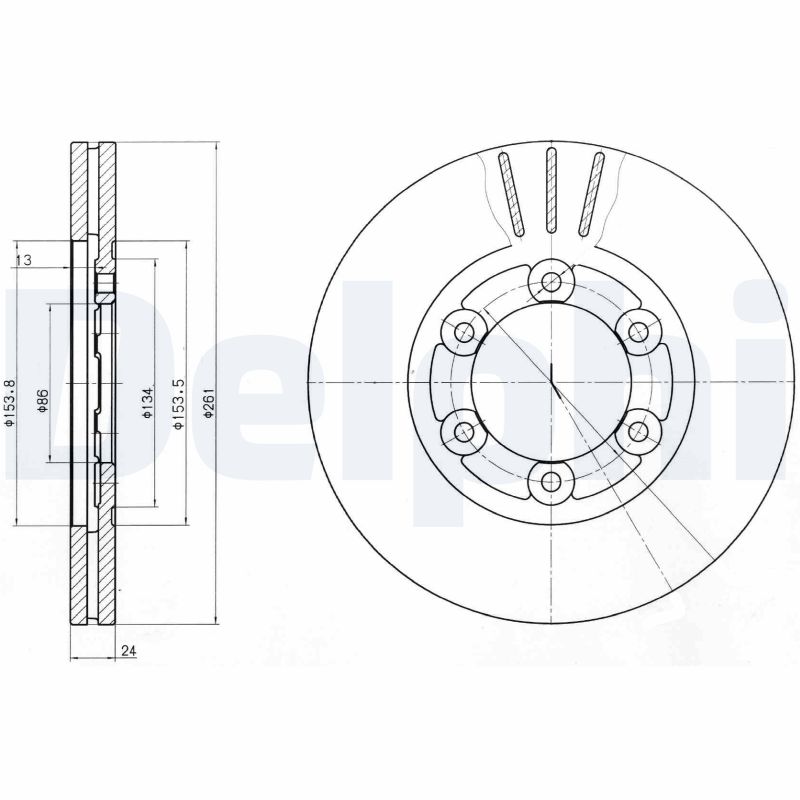 DELPHI BG4104 Brake Disc .