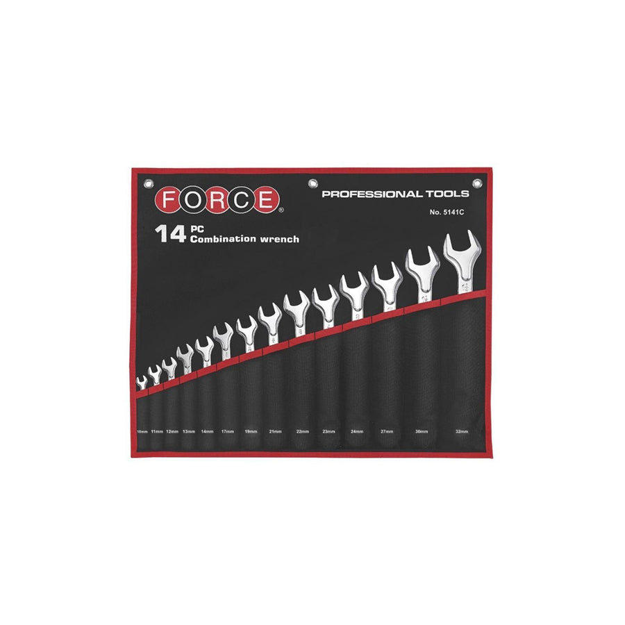 Force 5141C Spanner Set, Ring / Open Ended