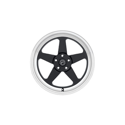 Forgestar F0917C088N19 17x5 D5 Drag Standard 5x139.7 ET-19 BS2.25 Gloss Black Machined Drag Racing Wheel