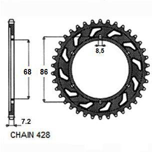 SUNSTAR SUNR1-2153-46 Chain Sprocket